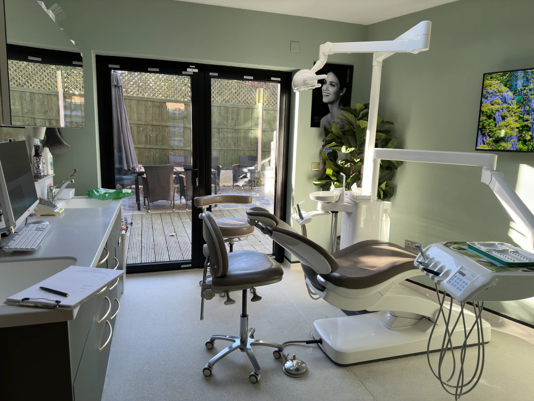 Dentozen practice interior with botanical design